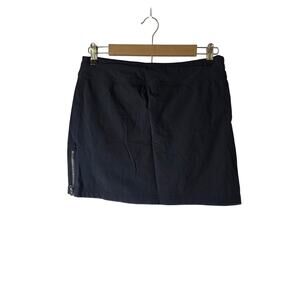 ATHLETA Black Active Sporty Zipper Tennis Pickleball Skort Skirt SZ 4